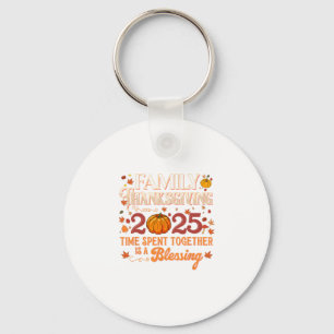 Family Thanksgiving 2025 Thanksgiving Crew Pumpkin Key Ring