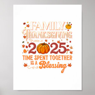 Family Thanksgiving 2025 Thanksgiving Crew Pumpkin Poster