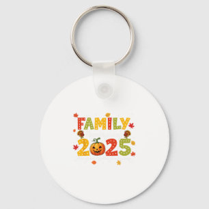 Family Thanksgiving 2025 Turkey Pumpkin Autumn Fal Key Ring