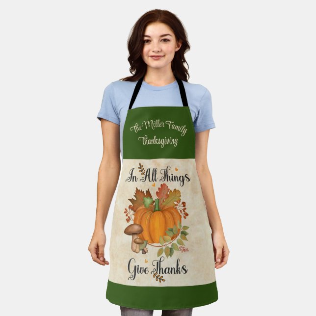 Family Thanksgiving Apron (Worn)