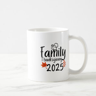 Family Thanksgiving Crew 2025 Matching Thankful Au Coffee Mug