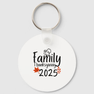 Family Thanksgiving Crew 2025 Matching Thankful Au Key Ring