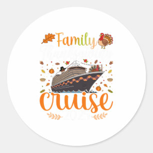 Family Thanksgiving Cruise 2025 Family Cruise Vaca Classic Round Sticker