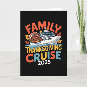 Family Thanksgiving Cruise 2025 Vacation Trip Ship Card