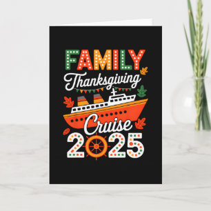 Family Thanksgiving Cruise 2025 Vacation Trip Ship Card