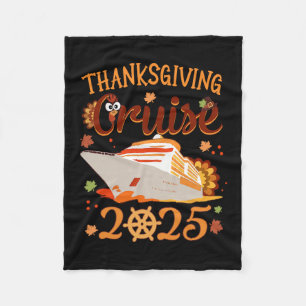 Family Thanksgiving Cruise 2025 Vacation Trip Ship Fleece Blanket