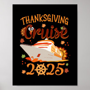 Family Thanksgiving Cruise 2025 Vacation Trip Ship Poster