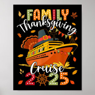 Family Thanksgiving Cruise 2025 Vacation Trip Ship Poster