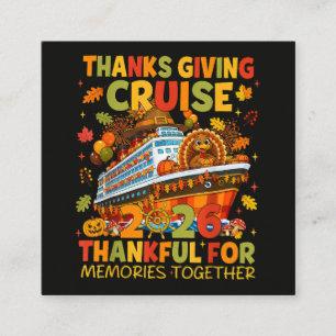 Family Thanksgiving Cruise 2026 Vacation Trip Square Business Card