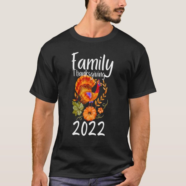Family Thanksgiving Day 2022 Matching Thankful Aut T-Shirt (Front)