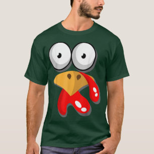 Family Thanksgiving Day Funny Turkey Face Friendsg T-Shirt