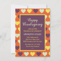 Family Thanksgiving Dinner Custom Invitation