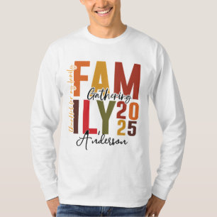 Family Thanksgiving Gathering 2025 Turkey & Fall T-Shirt