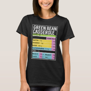 Family Thanksgiving Green Bean Casserole Nutrition T-Shirt