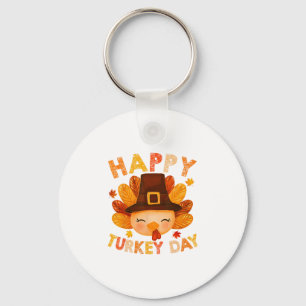 Family Thanksgiving Happy Turkey Day Cute Men Wome Key Ring