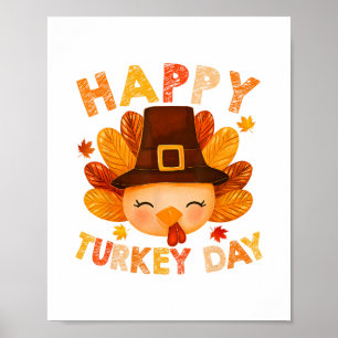 Family Thanksgiving Happy Turkey Day Cute Men Wome Poster