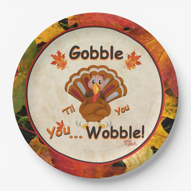 Family Thanksgiving Party Plates (Front)