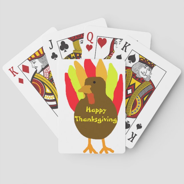 Family Thanksgiving  Playing Cards (Back)