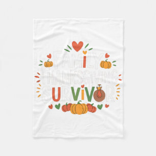 Family Thanksgiving Survivor Thanksgiving Day Holi Fleece Blanket