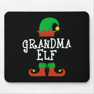 Family The Grandma Elf Christmas Pj Pajama Matchin Mouse Pad