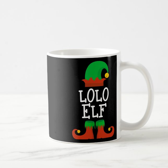 Family The Lolo Elf Christmas Matching Pj Pajama X Coffee Mug (Right)