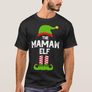 Family The Mamaw Elf Christmas Matching Pajama Pj  T-Shirt