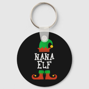 Family The Nana Elf Christmas Matching Pj Pajama X Key Ring