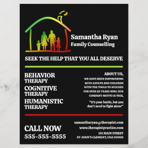 Family Therapy Logo, Psychotherapist, Therapy Flyer