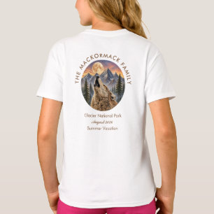 Family Time Summer Vacation Wolf Mountain Sunset T-Shirt