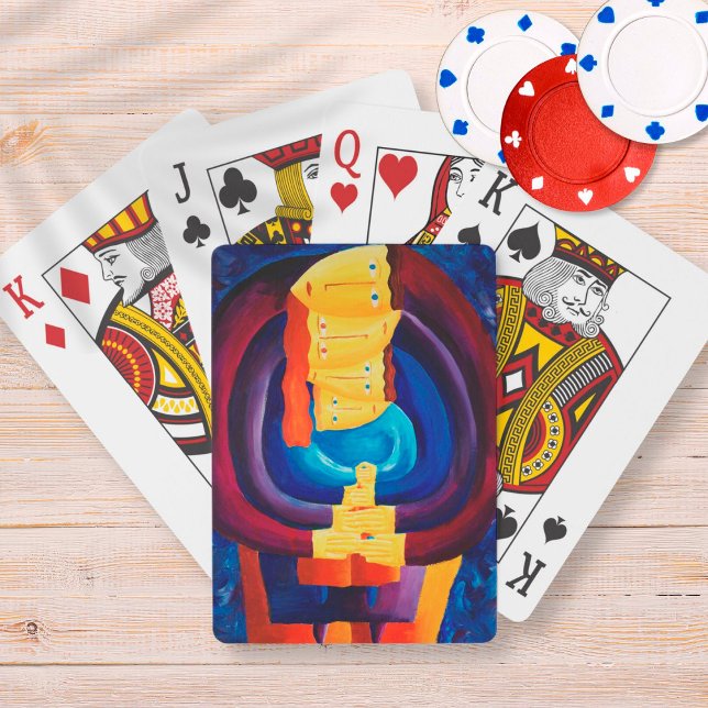 Family Together Modern Portrait Painting Art Playing Cards (Creator Uploaded)