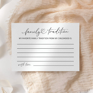 Family Tradition Baby Shower Party Game Enclosure Card
