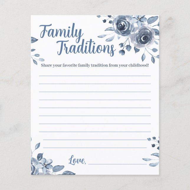 Family Tradition Flyer (Front)