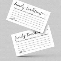 Family Traditions Card for Baby Shower