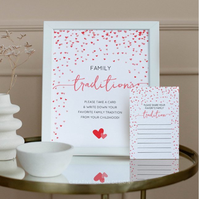 Family Traditions Sign Baby Shower Sign (little sweetheart baby shower)