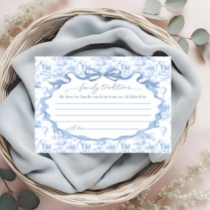 Family Traditions Toile Safari Enclosure Card