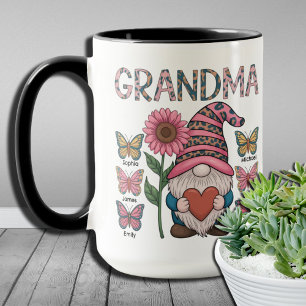 Family Treasures Custom Grandma Grandkids Names Mug
