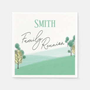 Family Tree Barbecue Picnic Family Reunion Napkin