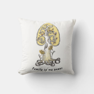 Family tree cushion