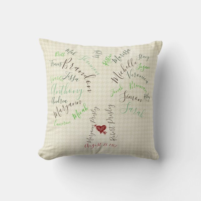 Family Tree Custom Grandparent Gift Cushion (Front)