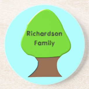 Family Tree Custom Text Coasters