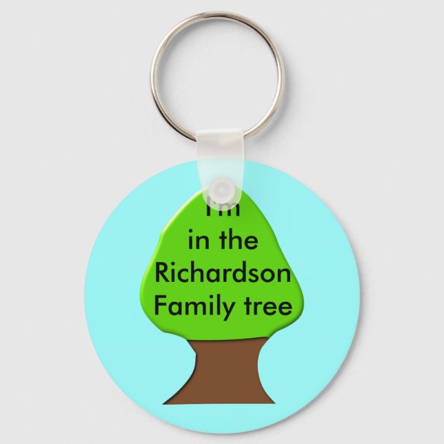 Family Tree Customisable Keychain (Front)