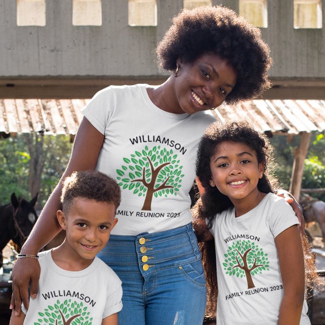 Family Tree Cute Custom Matching Reunion T-Shirt (Creator Uploaded)