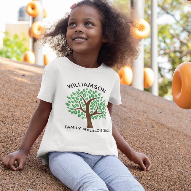 Family Tree Cute Custom Matching Reunion Toddler T-Shirt (Creator Uploaded)