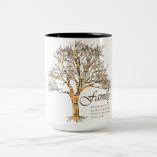 Family Tree: Different Branches, Same Roots Two-Tone Coffee Mug