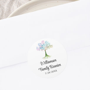 Family Tree Family Reunion  Classic Round Sticker