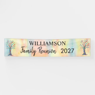 Family Tree Family Reunion Colourful Banner