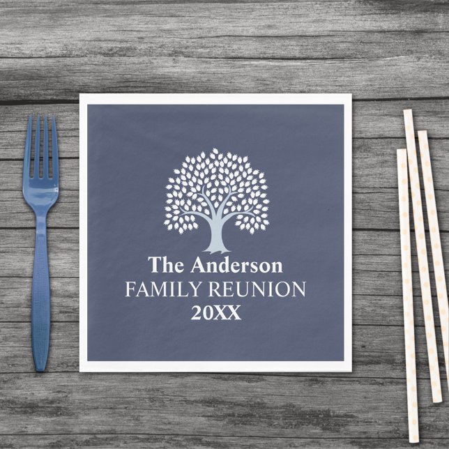 Family Tree Family Reunion Custom Name/Date Napkin (Creator Uploaded)
