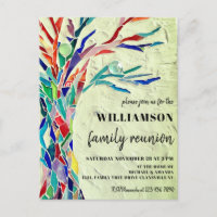 Family Tree Family Reunion Green Invitation