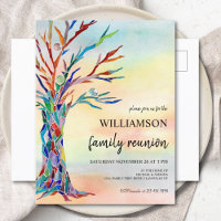 Family Tree Family Reunion Invitation Postcard