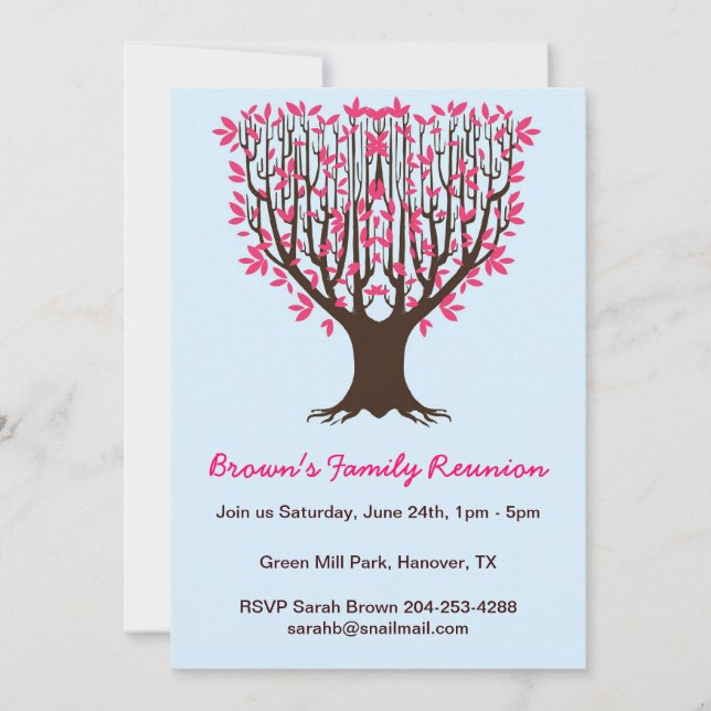 Family Tree Family Reunion Party Invitation (Front)